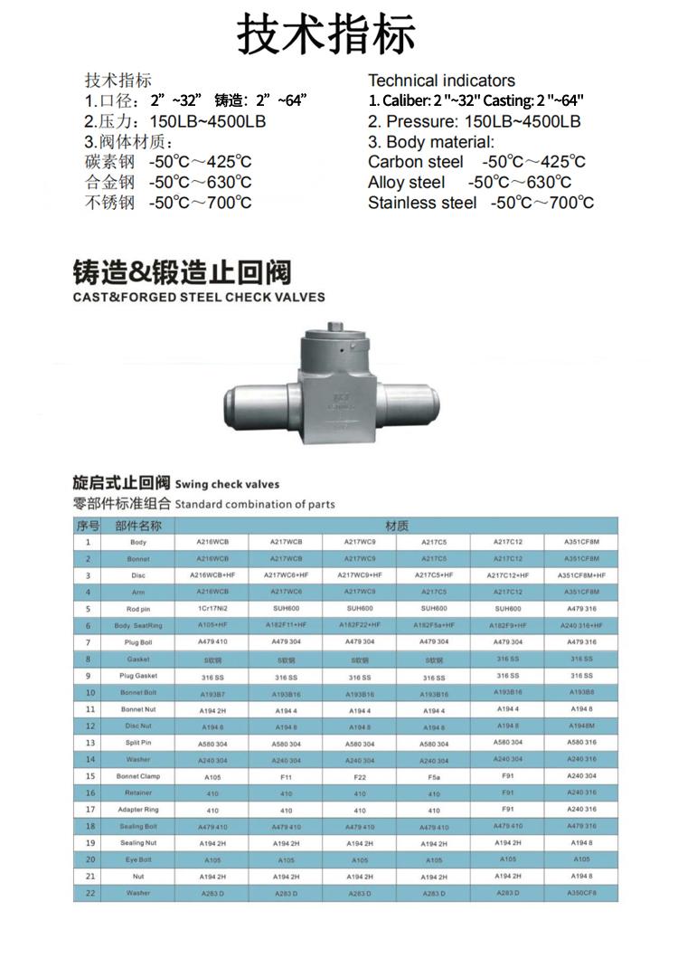 旋启式止回阀