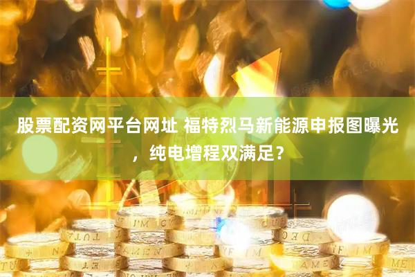 股票配资网平台网址 福特烈马新能源申报图曝光，纯电增程双满足？